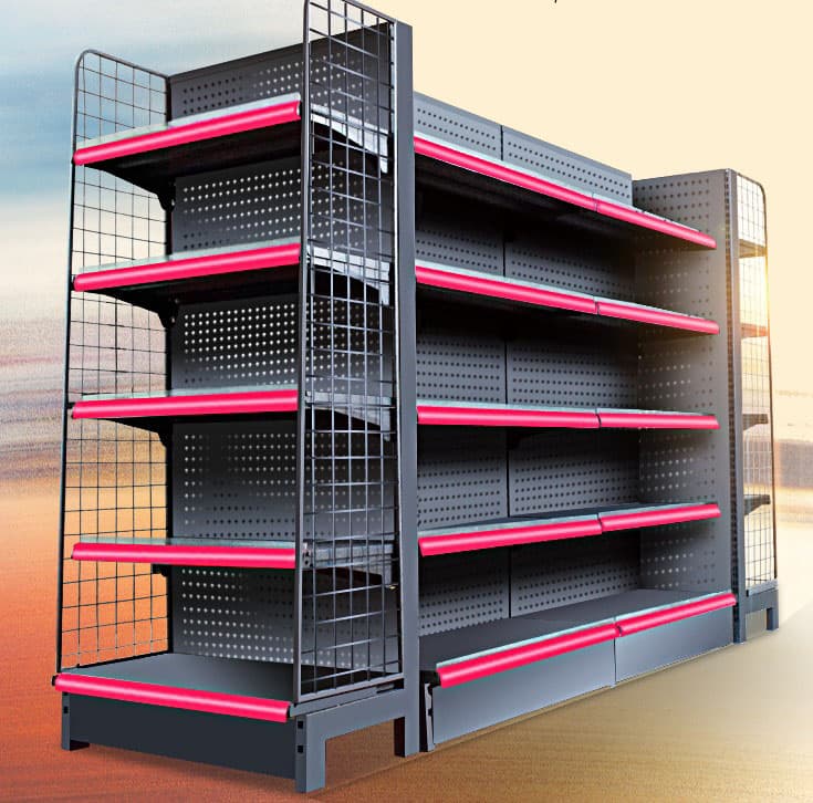 grocery retail store rack designs cosmetic shelving for supe